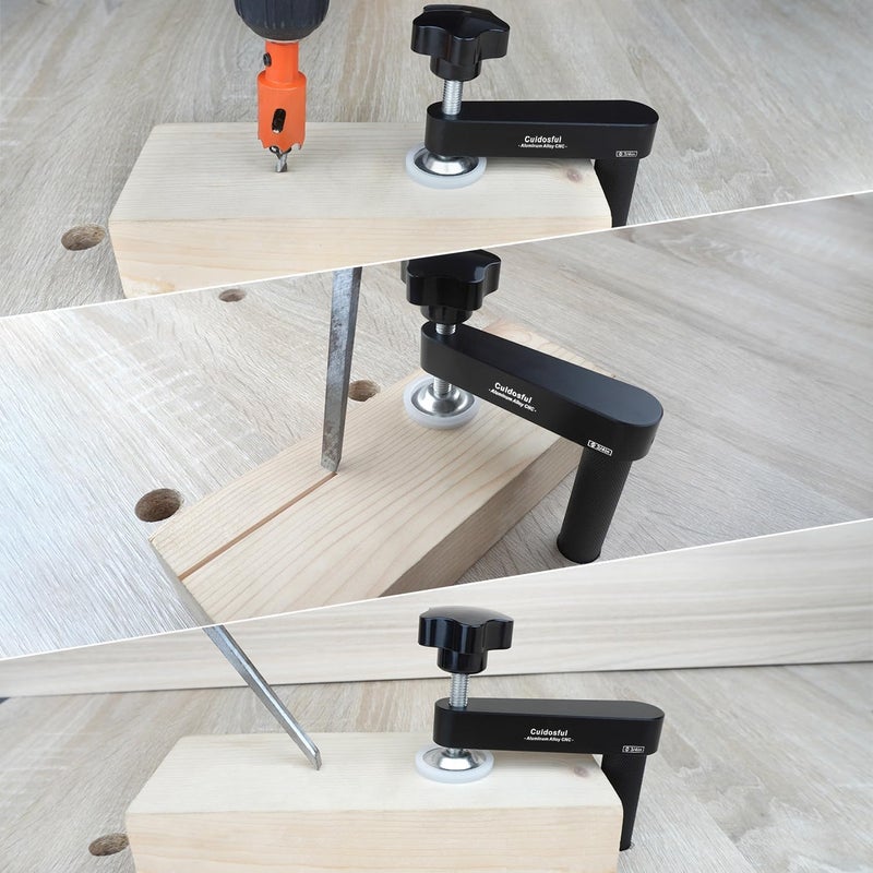 Cuidosful 2-Pack 3/4" Bench Dog Clamps, Dog Hold Clamp Secure Woodworking Clamps For Woodworking, Anti-Twist, Compatible with 19mm Workbenches, for Craftsmen & DIYers - Image 5